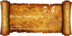 Dolny Gabriella névjegykártya